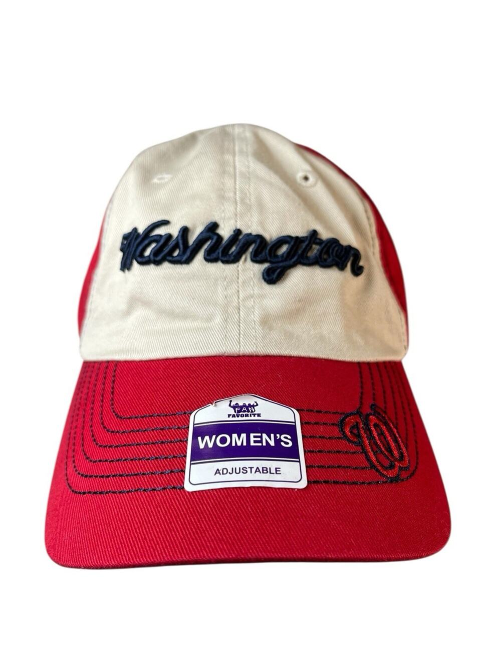 WASHINGTON Womens Fan Favorite Licensed Baseball Cap Adjust HAT NEW NWT